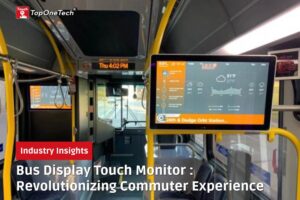 Monitor táctil con pantalla de autobús