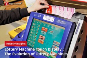 Pantalla táctil de la máquina de lotería