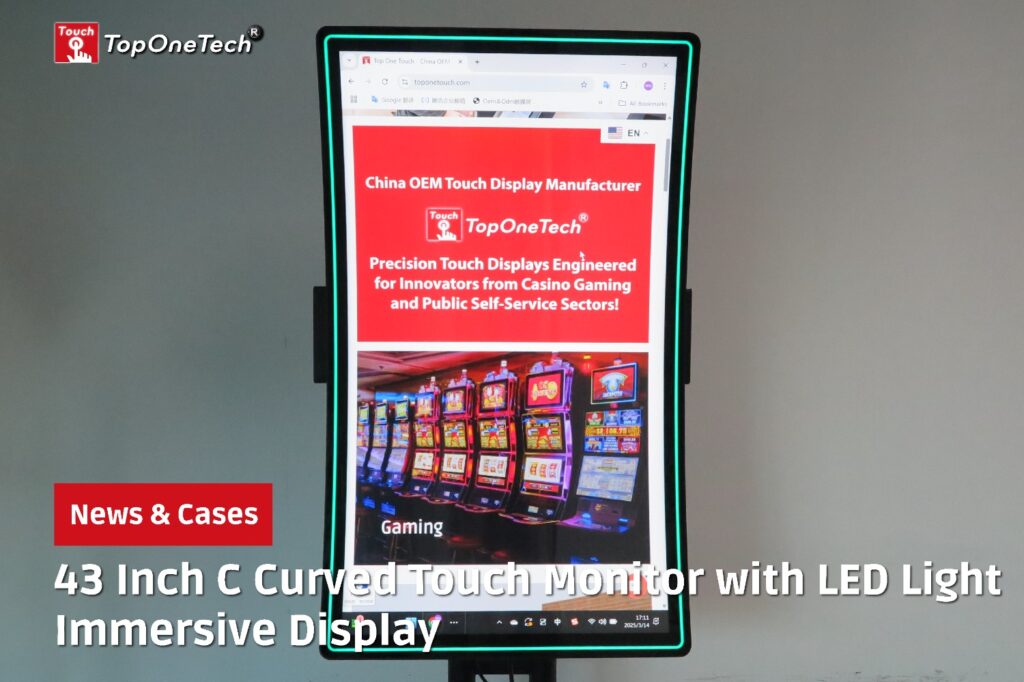 43 Inch C Curved Touch Monitor with LED Light