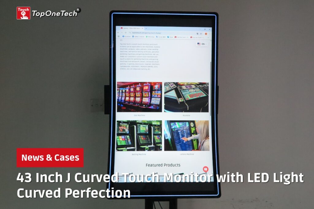 43 Inch J Curved Touch Monitor with LED Light