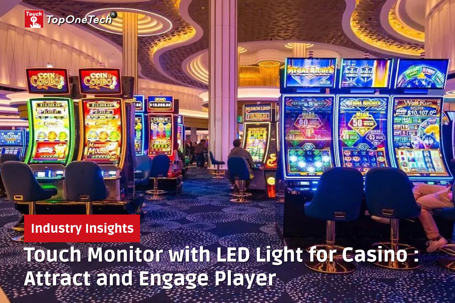 Touch Monitor with LED light for Casino
